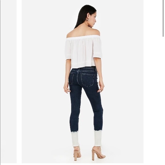 Express Denim Perfect Dip Dye Ankle Legging - Picture 3 of 10